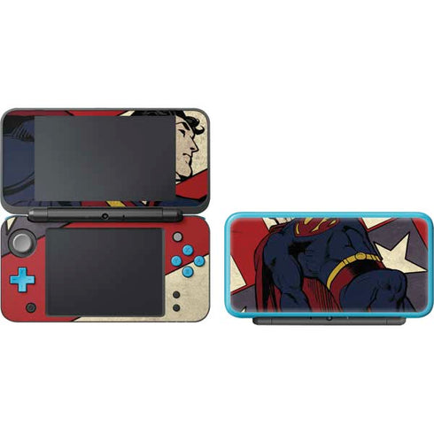 DC Comics Superman Vintage Pose American Flag Nintendo 2DS XL (2017) Skin